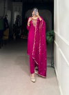 Pink Colour Organza With Sequins And Thread Embroidery Work Top With Bottom Dupatta NNK3036 